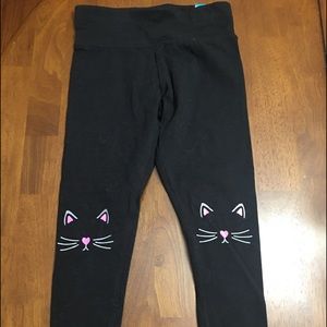 NWT Justice Kitty Cat Knee Leggings